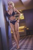 168cm Factory Price Customs Free Realistic Blonde Big Fat Ass 30H Cup Big Breast Silicone Sex Doll for Men invented by AutomaticWoman